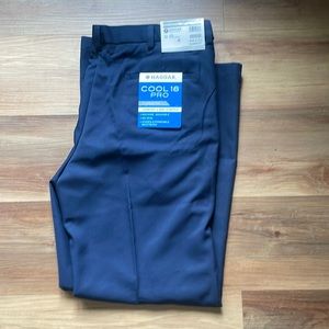 Haggar Cool 18 Pro Classic Fit Navy Pants 36W X 32L